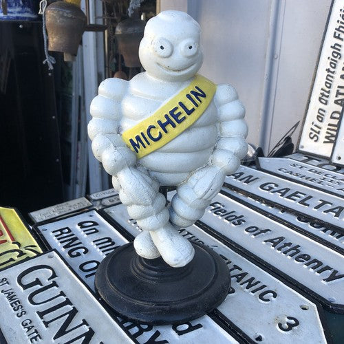Michelin Man Cast Iron On Swivel Chair