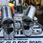 Pair Of Piston Chrome Mugs