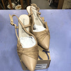 Beige Sling backs Leather Insole Size 5