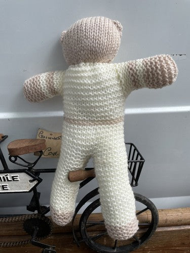Teddy Hand Knitted 34cm Brand New
