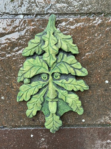 Hazelnut Green Man Garden Wall Plaque