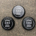 Jack Daniels Metal Beer Top Bottle Lids Signs Set Of Three
