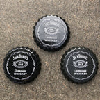 Jack Daniels Metal Beer Top Bottle Lids Signs Set Of Three