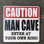 Caution Man Cave Enter At Your Own Risk Cast Iron Sign