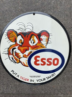 Esso Put A Tiger In Your Tank Vintage Style Enamel Sign