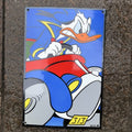 Donald Duck Driving Enamel Sign