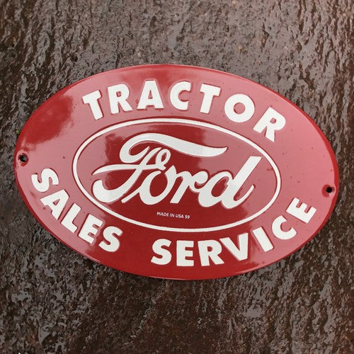 Ford Tractor Sales Service Enamel Sign