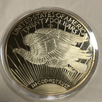 Gold Plated Copper Medallion Classic 1933 USA Dollar Double Eagle Coin