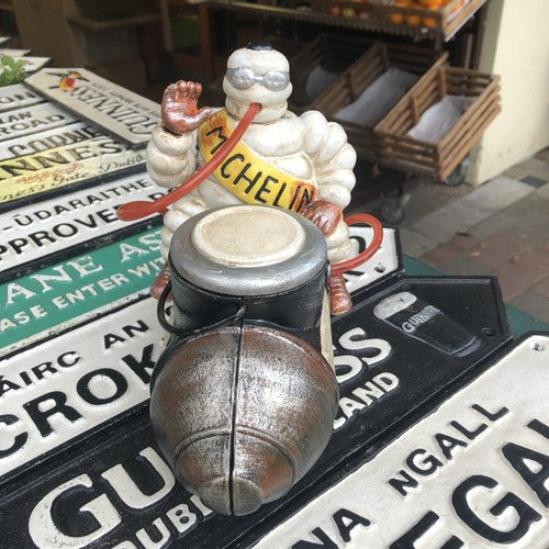 Michelin Man With Compressor Cast Iron