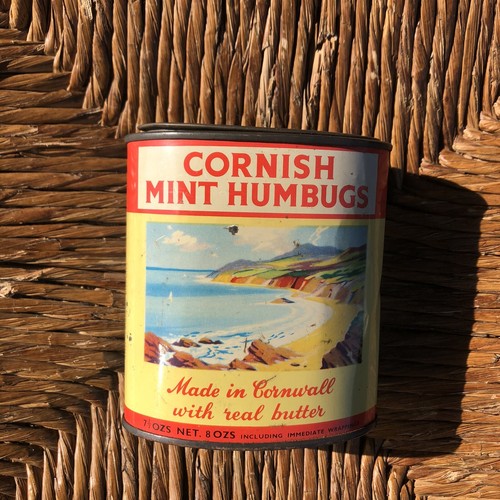Cornish Mint Humbugs Filled Vintage Tin