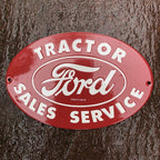 Ford Tractor Sales Service Enamel Sign
