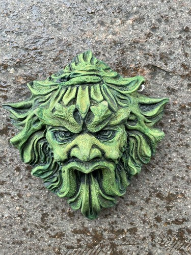 Demon Green Man Wall Garden Plaque