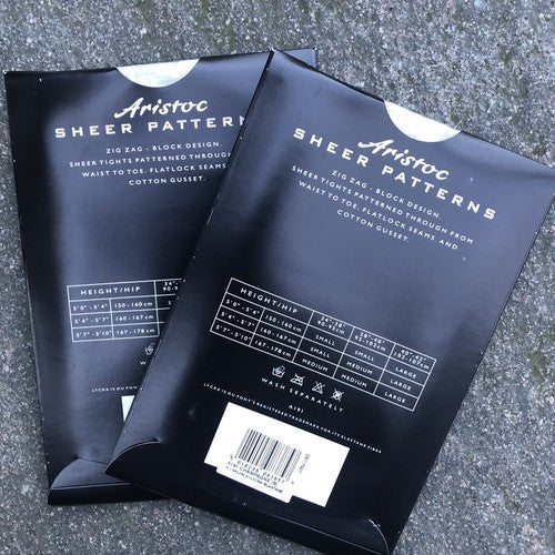 Aristoc Sheer Patterns Small Champagne 10 Denier Tights 2 Packets