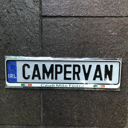 Camper Van Irish License Plate