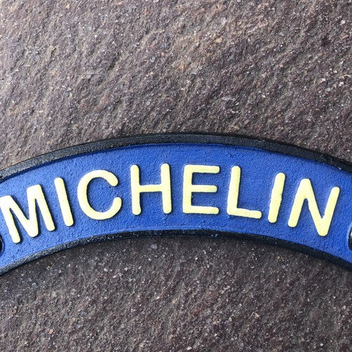 Michelin Arched Cast Iron Sign