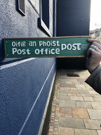 Irish Cast Iron Post Office Sign