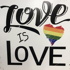 Love Is Love Metal Distressed Style Sign Overseas Post Available