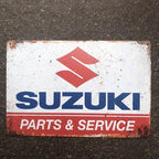 Suzuki Parts & Service Metal Sign New Design