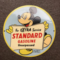Micky Mouse Gasoline Enamel Sign