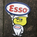 Mr & Mrs Esso Cast Iron Wall Plaques