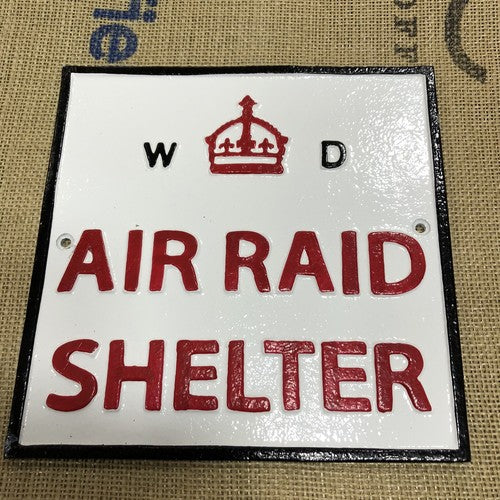 Air Raid Shelter Cast Iron Sign
