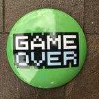 Game Over 40 Cms Domed Metal Sign