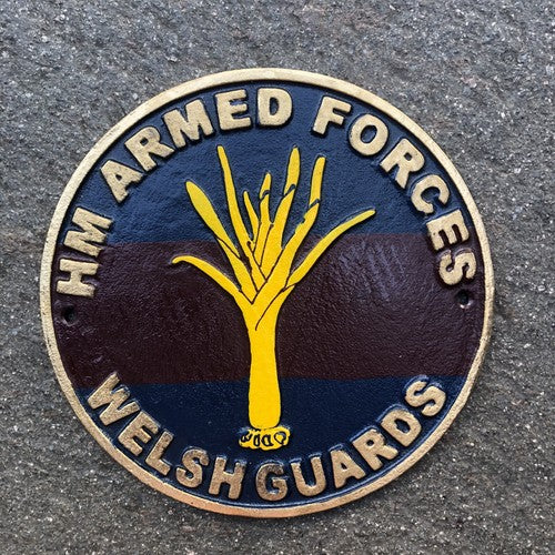 HM Armed Forces Welsh Guards Cast Iron Sign