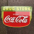 Coca Cola Drug Store Enamel Sign