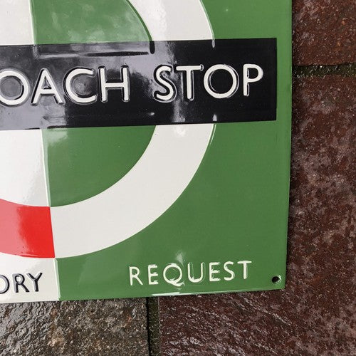 Bus And Coach Enamel Sign