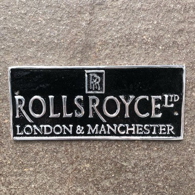Rolls Royce Aluminium Sign