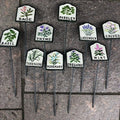 Herb Tags Cast Iron Set Of 10