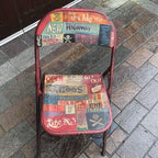 Folding Metal Chair Fun Fair Theme Hand painted