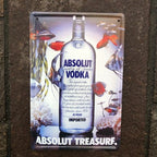 Absolut Vodka Metal Sign