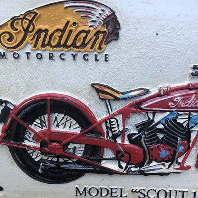 Indian Motorcycle Cast Iron Sign