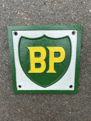 BP Cast Iron Sign
