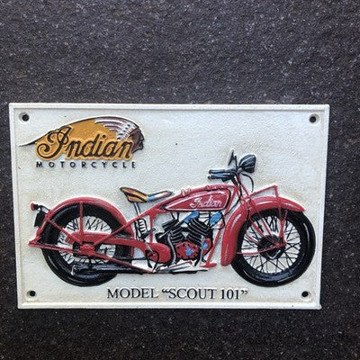 Indian Motorcycle Cast Iron Sign