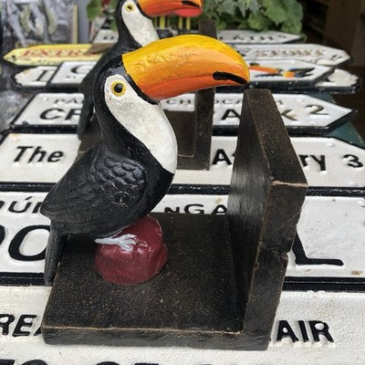 Guinness Toucan Cast Iron Bookends