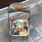 Folding Metal Chair Puff Theme Hand Painted