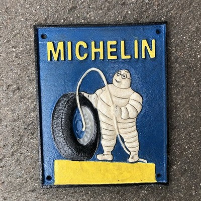 Michelin Man Cast Iron Plaque