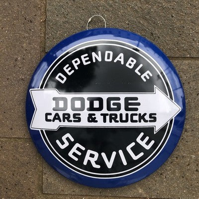 Dodge Cars & Trucks 40 Cms Dome Metal Sign