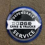 Dodge Cars & Trucks 40 Cms Dome Metal Sign