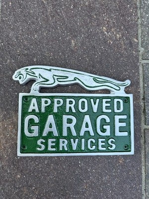 Jaguar Aluminium Approved Garage Services Sign