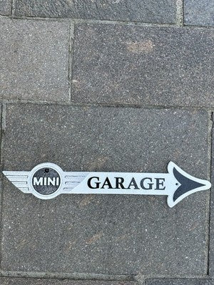 Mini Garage Arrow Cast Iron Sign