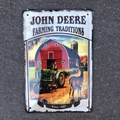 John Deere Farming Traditions Metal Sign