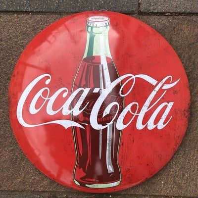 Coca Cola 40 Cms Domed Metal Sign