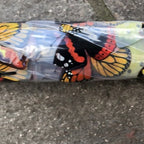 Ladies Butterflies Umbrella Walking Length Clear Dome