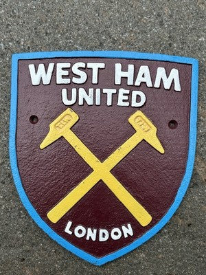 West Ham United Cast Iron Sign