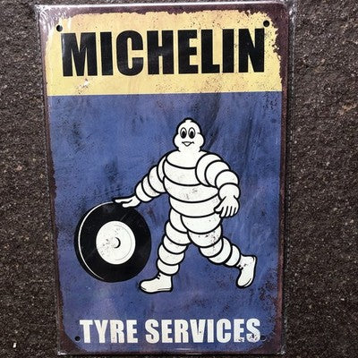 Michelin Man Metal Sign