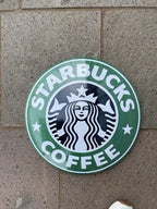 Starbucks 40 Cms Domed Metal Sign