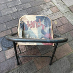 Folding Metal Chair Puff Theme Hand Painted